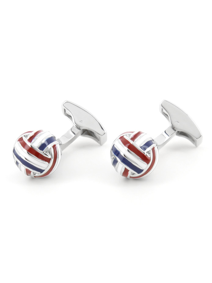 Gemelli a sfera blu, bianco, rosso - Cambon