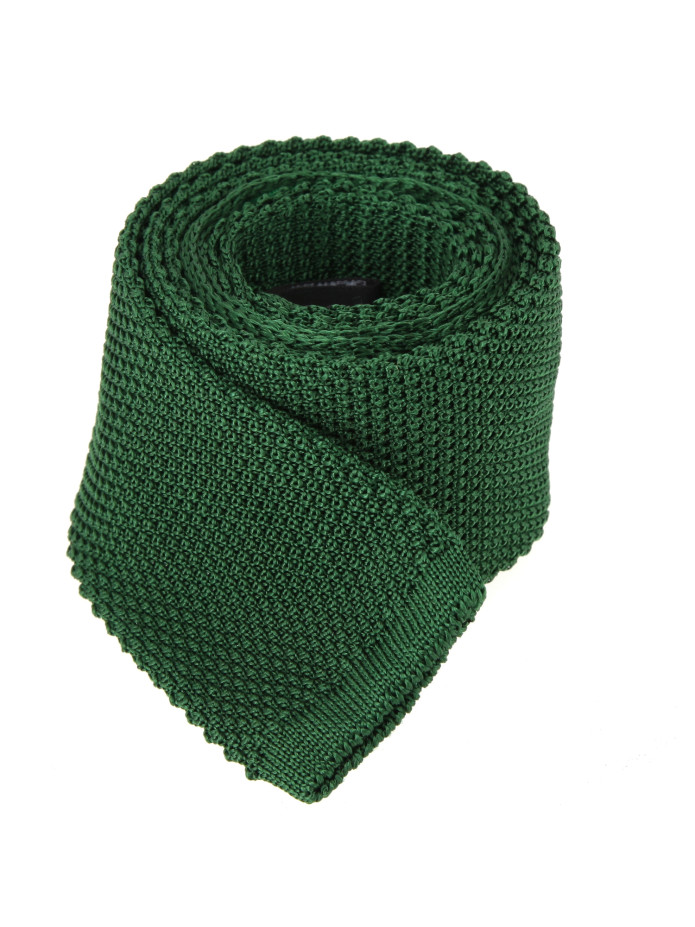 Cravatta in maglia verde scuro The Nines