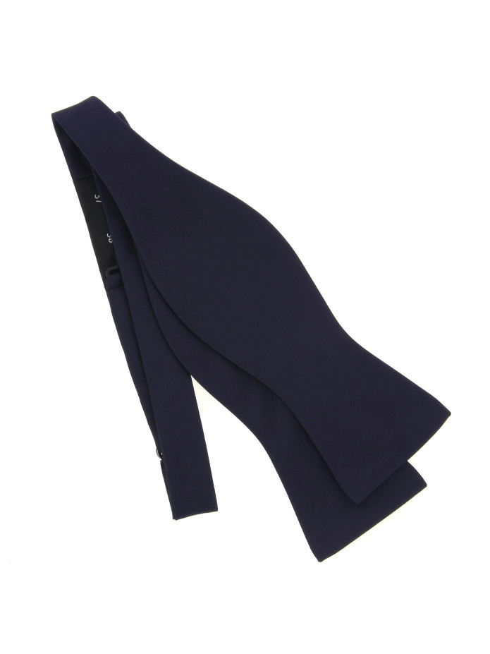 Papillon in raso blu notte da annodare - Monte Carlo