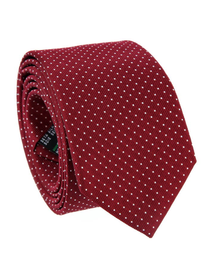 Cravatta bordeaux a pois bianchi - Washington DC