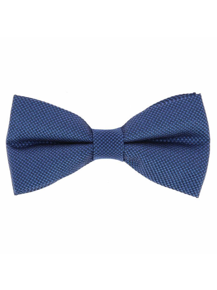 Papillon blu acciaio in seta semitinta