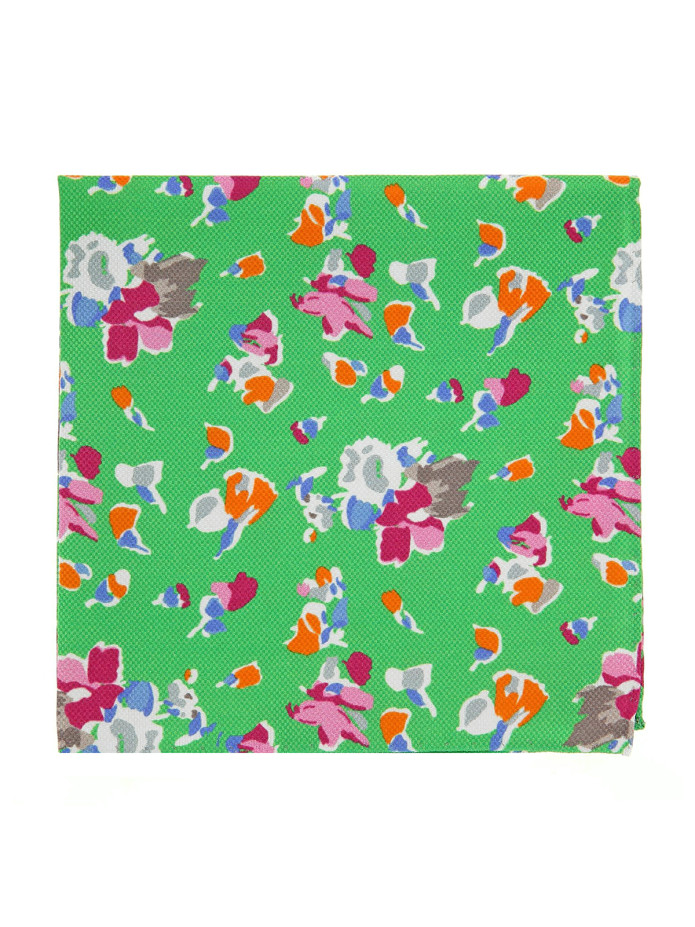 Pochette da taschino floreale verde