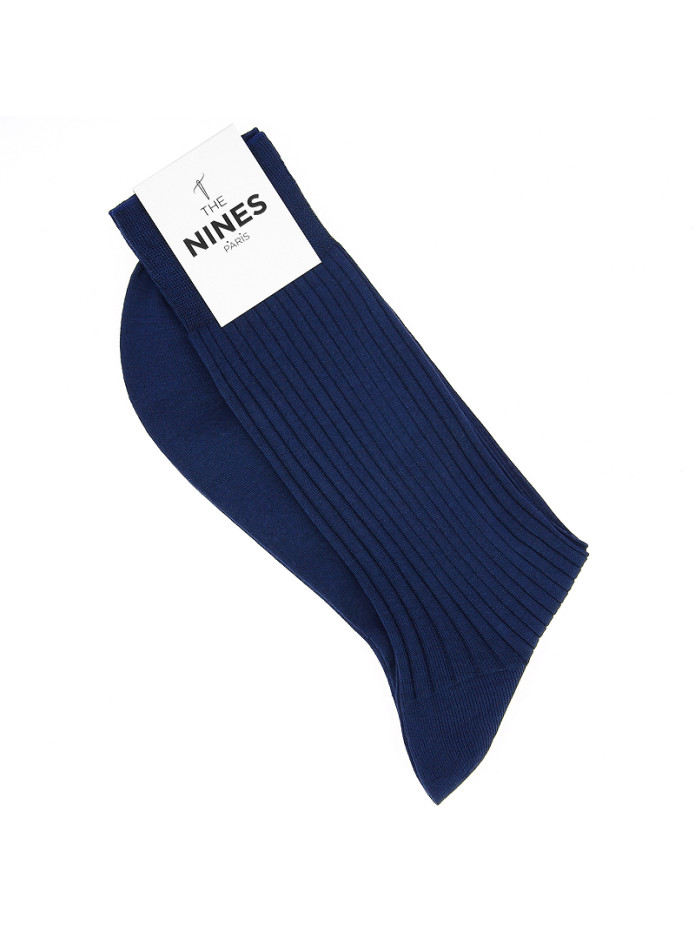 Calzini in filo di Scozia blu zaffiro