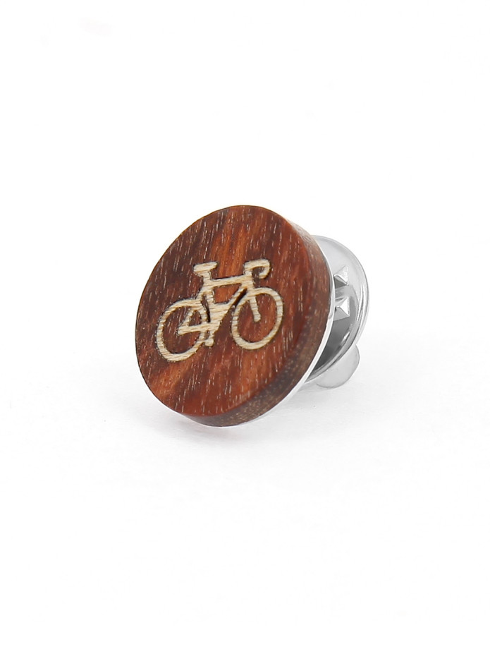 Spilla da bicicletta da corsa in legno