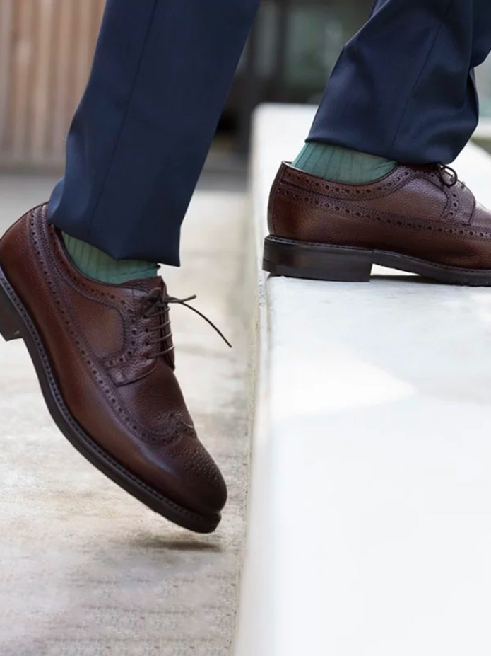 Chaussettes fil d'Écosse vert thym