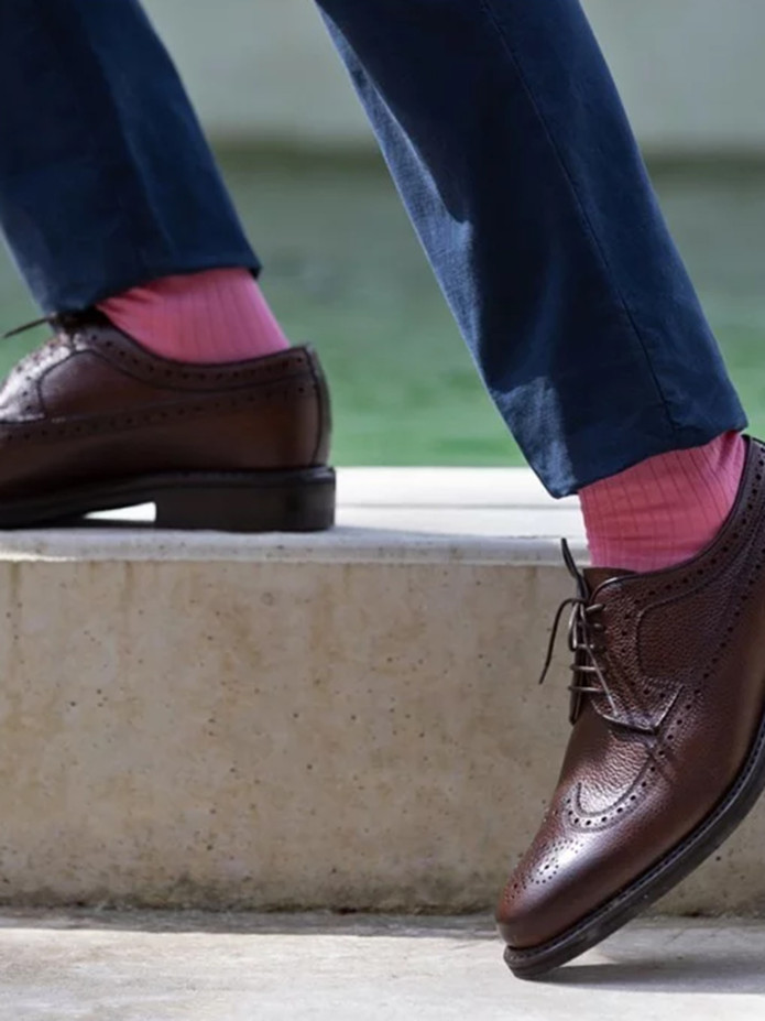 Chaussettes fil d'écosse rose