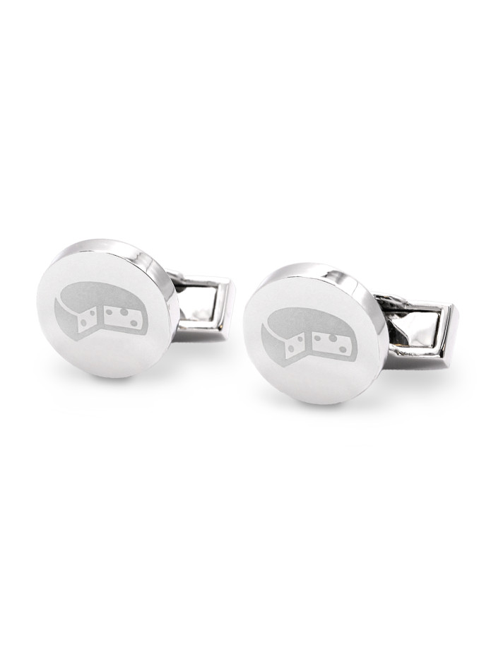Boutons de manchette fromage en argent