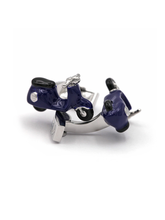 gemello da polsino scooter blu