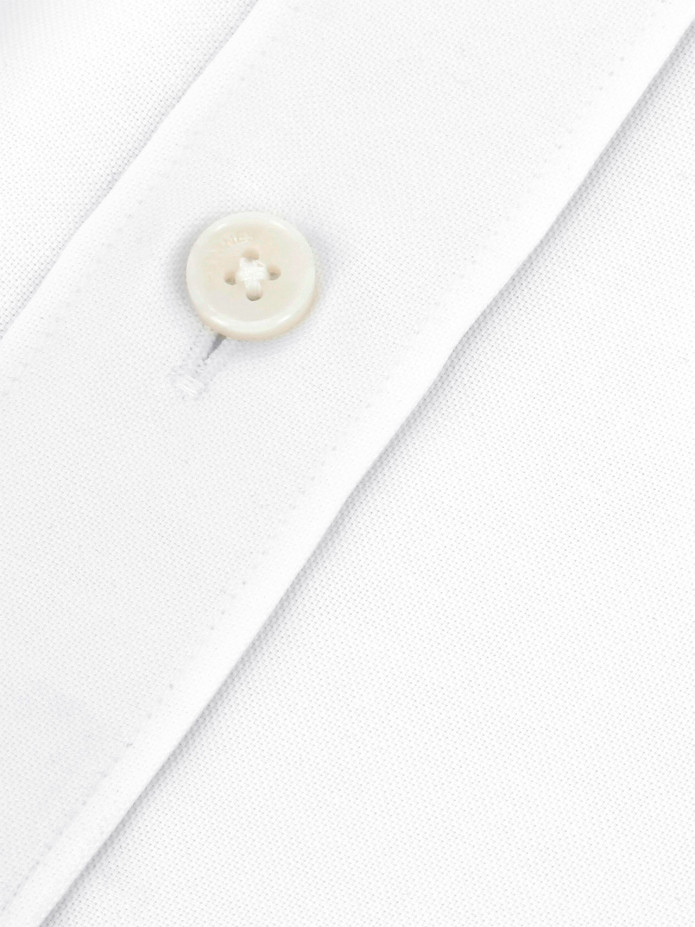 Chemise col américain en oxford blanc
