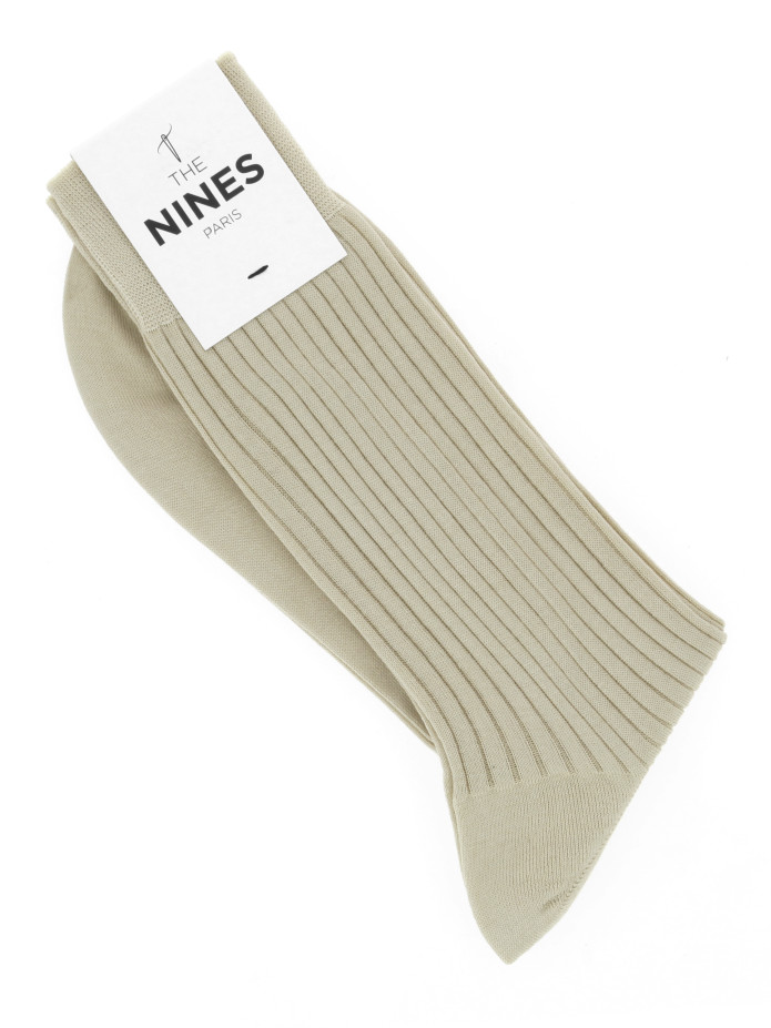 Calzini in filo di Scozia beige