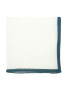 Fazzoletto da taschino in lino bianco con orlo verde timo