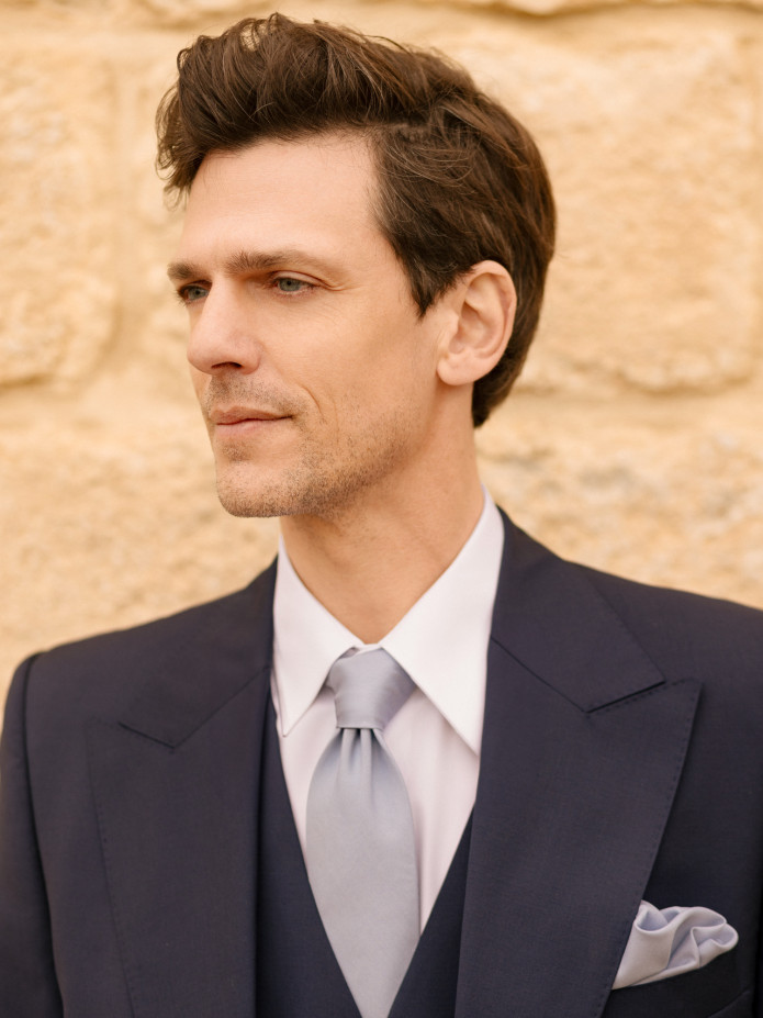 Chemise mousquetaire blanche col français