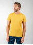 T-shirt in lino e cotone biologico gialla