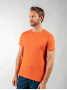 T-shirt in lino e cotone biologico terracotta