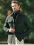 Overshirt in lana cotta verde foresta
