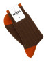 Calzini in lana e cashmere marrone e arancione