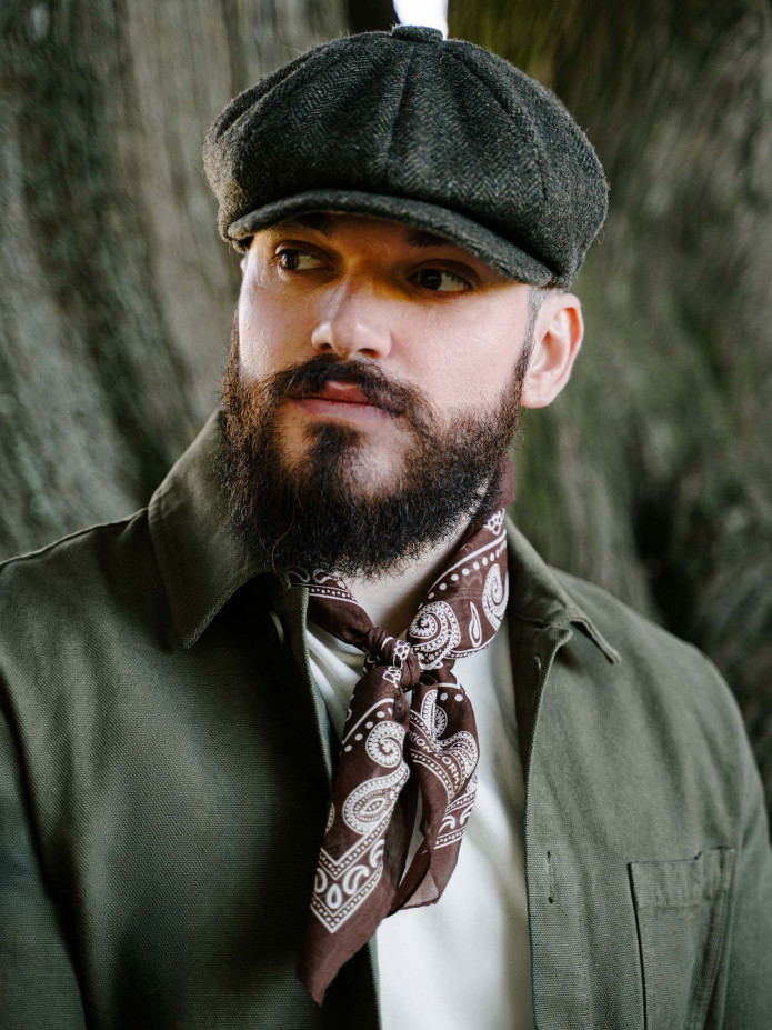 Bandana marrone a motivi paisley Nevada