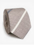 Cravatta in lino beige a righe