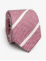 Cravatta in lino bordeaux a righe