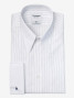 Camicia collo a punte bianca a righe sottili