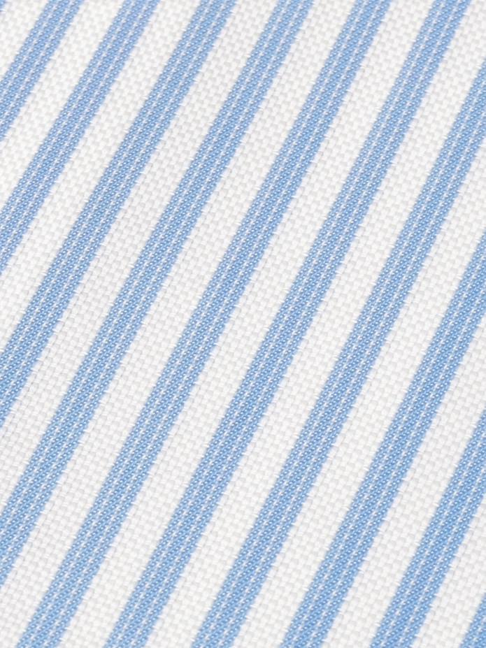 Camicia collo tondo (club) a righe celeste