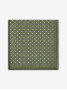 Pochette da abito in lana verde a piccoli motivi