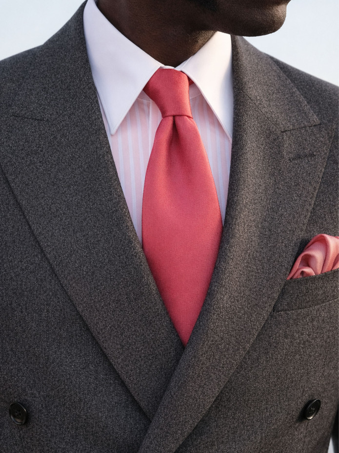 Camicia Francese Oxf Righe Rosa