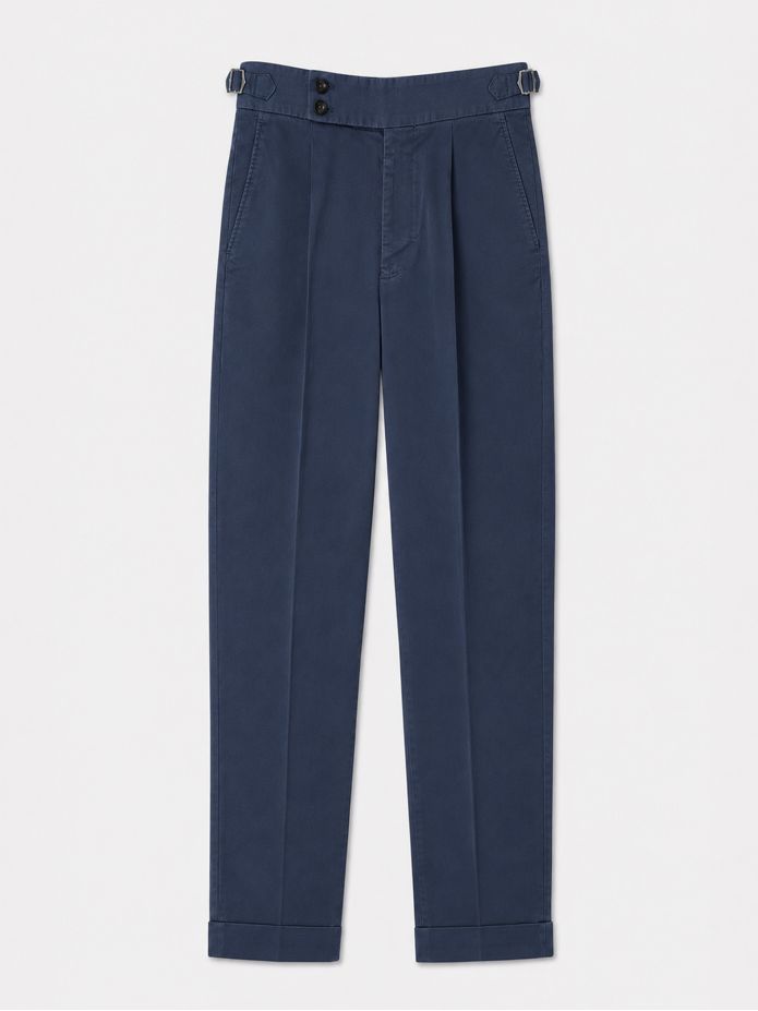 Pantalone con pinces blu navy - Braga