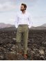 Pantalone con pinces kaki - Braga