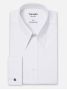 Camicia con collo a punte in popeline bianca