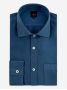 Camicia collo italiano in oxford biologico blu tempesta