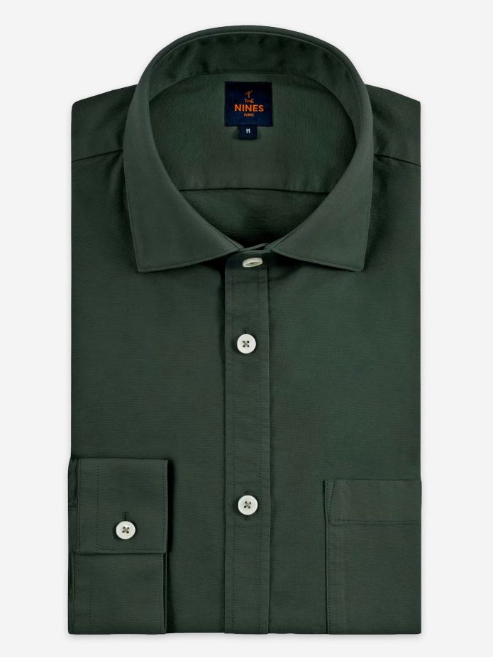 Camicia collo italiano in oxford bio timo