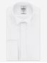 Camicia con polsini doppi bianca collo cutaway a abbottonatura nascosta