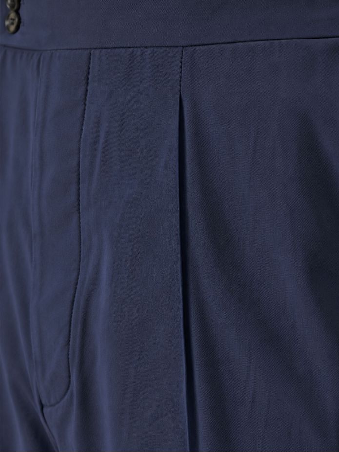 Pantalone con pinces blu navy - Braga