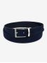Cintura reversibile blu navy pelle e nabuk - Clint