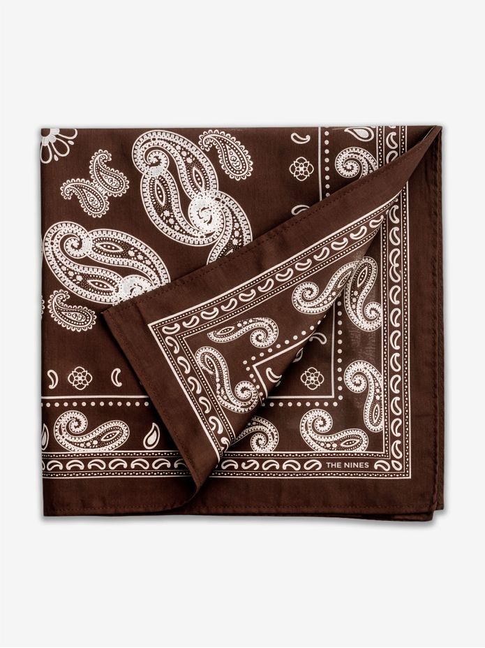Bandana marrone a motivi paisley Nevada