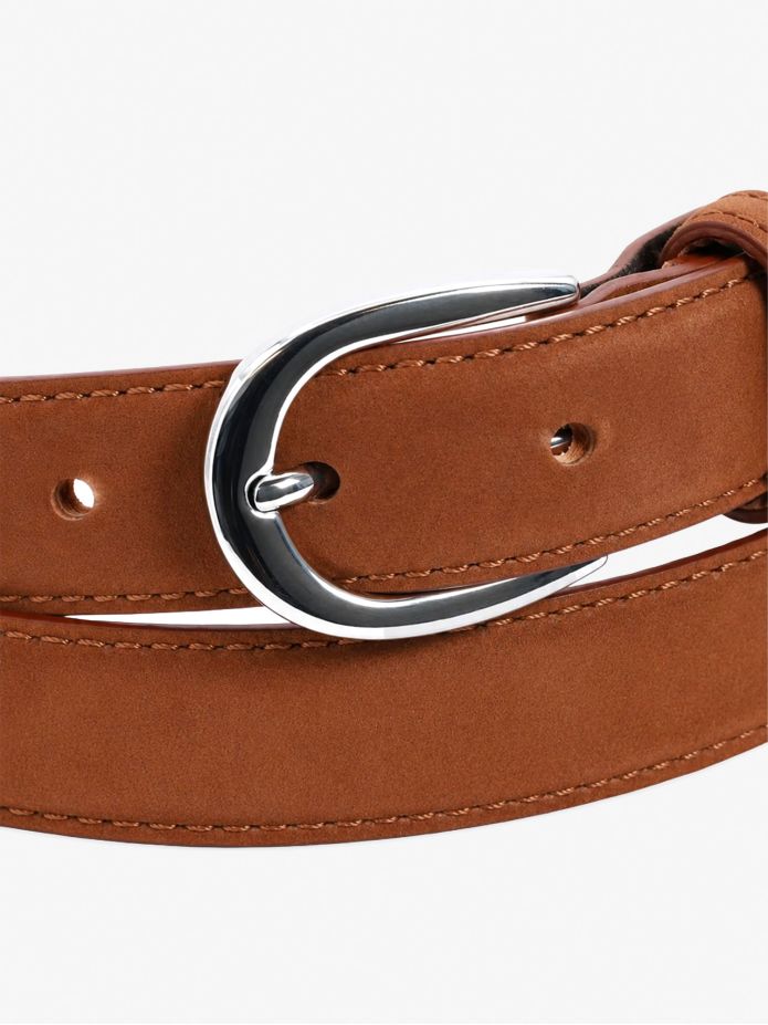 Cintura sottile marrone in nubuck - Gab