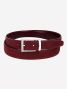 Cintura reversibile bordeaux pelle e nabuk - Clint