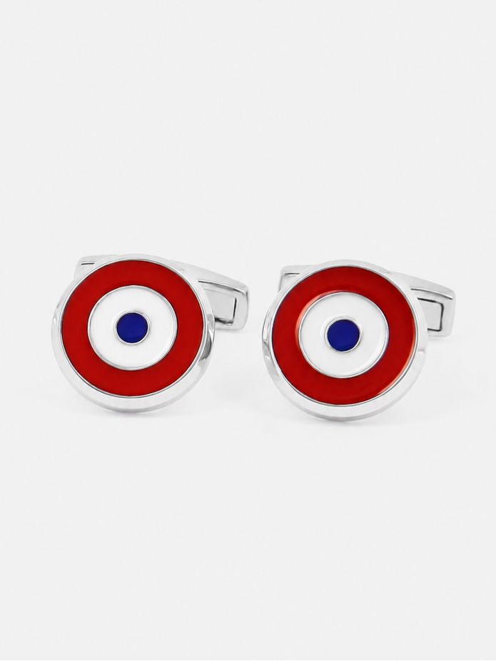 Gemelli argento massiccio coccarda francese