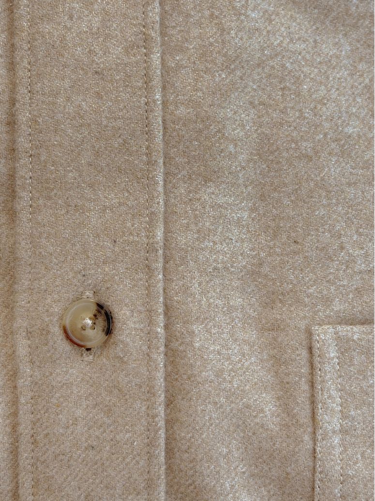 Camicia Francese Flanella Beige