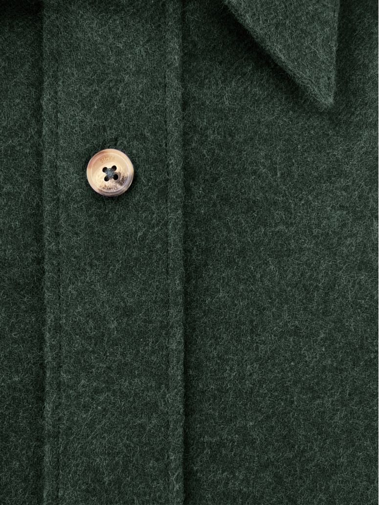 Camicia Francese Flanella Verde Foresta