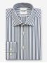 Camicia collo italiano anti-piega a righe blu navy