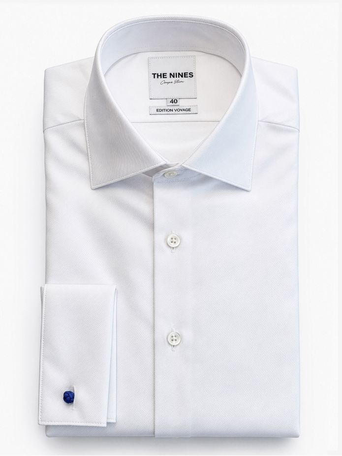 Camicia Italiana in Twill Bianco Pm