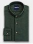 camicia collo senza alette in flanella verde foresta
