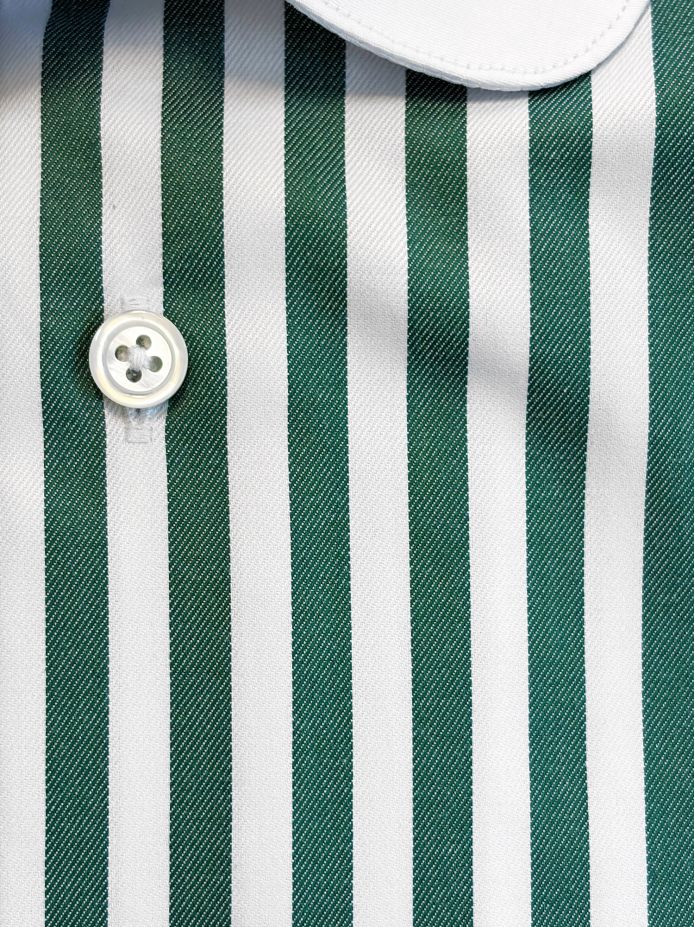 Camicia collo tondo (club) a righe verdi
