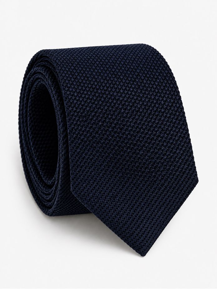 Cravatta grenadine di seta blu navy Grenadines IV