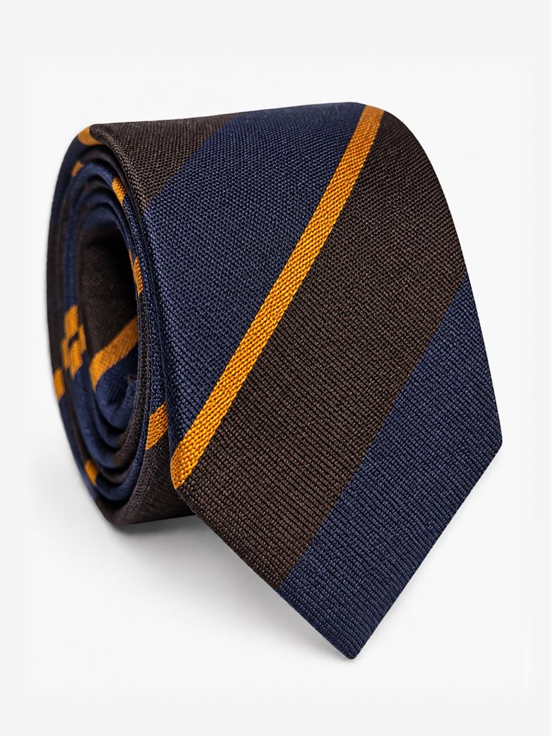 Cravatta Marrone Righe Bold