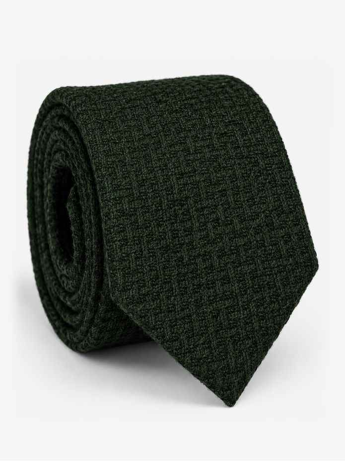 Cravatta Lana Intrecciata Verde