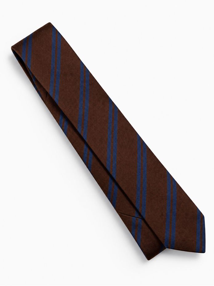Cravatta Marrone Righe Twin