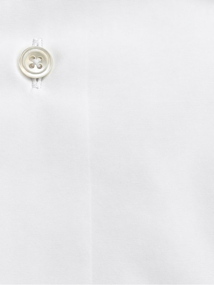 Camicia infroissable collo a punte in popeline bianco